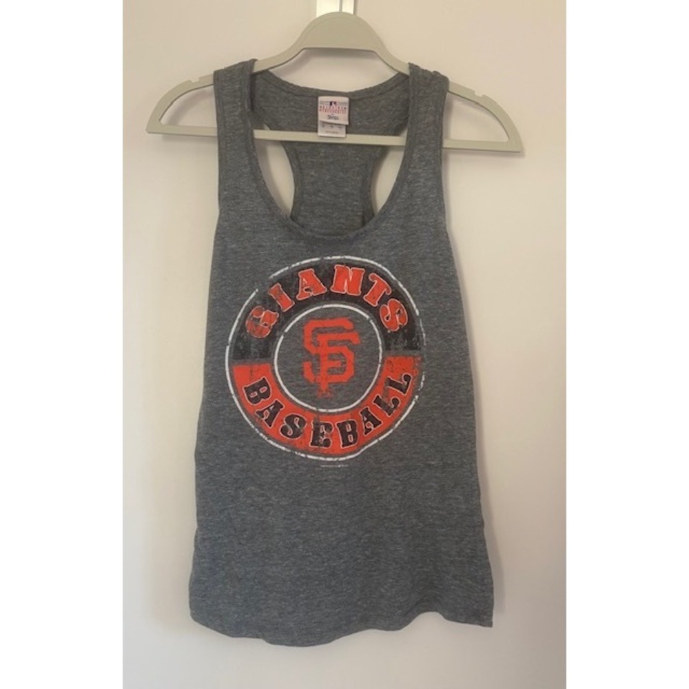 MLB San Francisco Giants Racerback Tank Top Heather Gray Campus Lifestyle Large